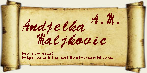 Anđelka Maljković vizit kartica